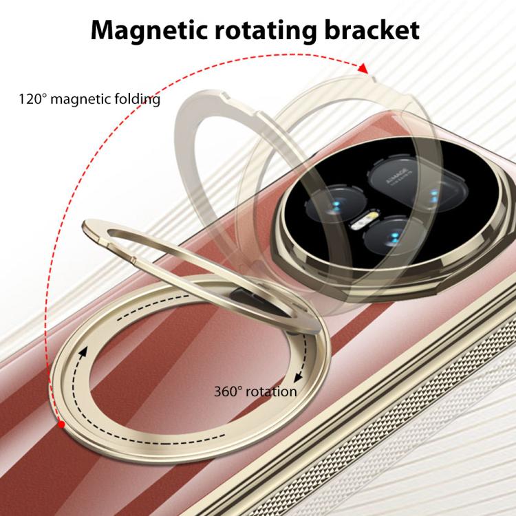 For Honor Magic V5 GKK Privacy Integrated Magnetic Hinge Phantom Phone Case with Rotating Bracket