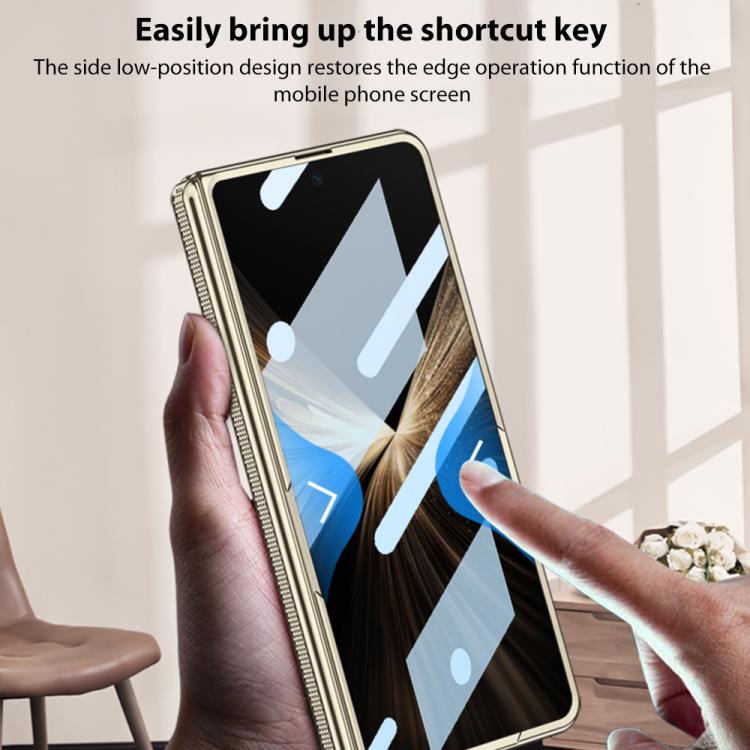 For Honor Magic V5 GKK Privacy Integrated Magnetic Hinge Phantom Phone Case with Rotating Bracket
