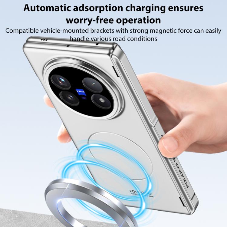 For vivo X Fold5 GKK Privacy Integrated MagSafe Magnetic All-Inclusive Phone Case with Holder