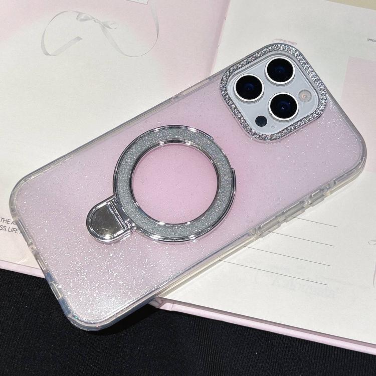 For iPhone 14 Pro Max Gradient Glitter Diamonds MagSafe Phone Case