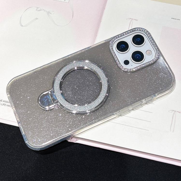 For iPhone 13 Pro Max Gradient Glitter Diamonds MagSafe Phone Case