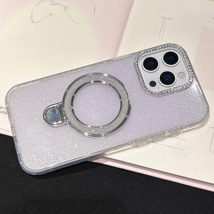 For iPhone 13 Pro Max Gradient Glitter Diamonds MagSafe Phone Case