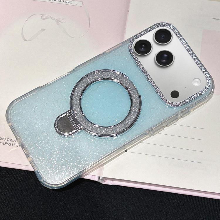 For iPhone 17 Pro Max Gradient Glitter Diamonds MagSafe Phone Case