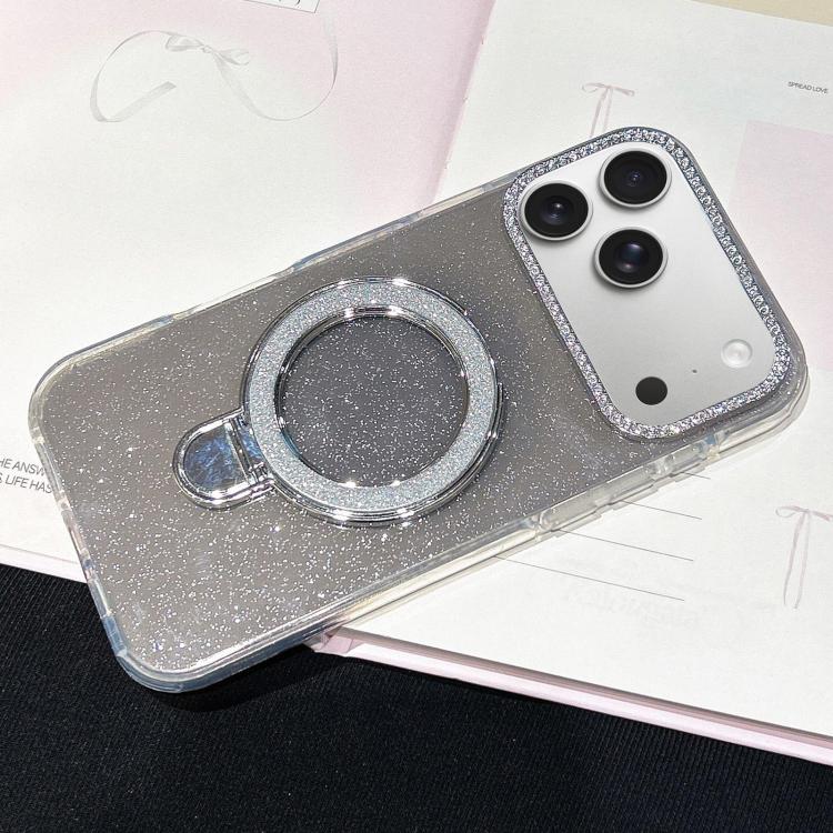 For iPhone 17 Pro Max Gradient Glitter Diamonds MagSafe Phone Case