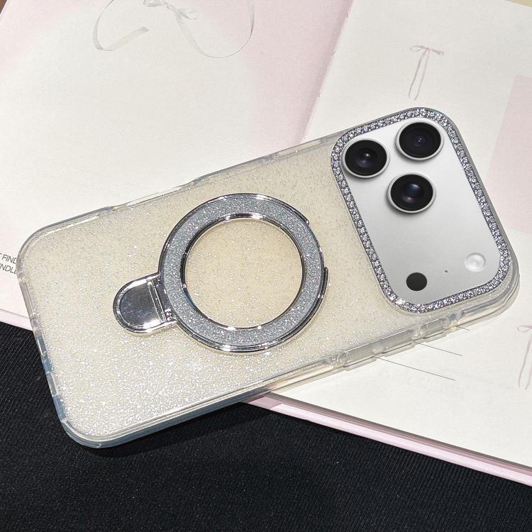 For iPhone 17 Pro Max Gradient Glitter Diamonds MagSafe Phone Case