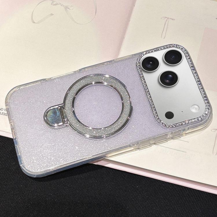 For iPhone 17 Pro Max Gradient Glitter Diamonds MagSafe Phone Case