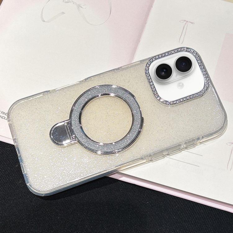For iPhone 17 Gradient Glitter Diamonds MagSafe Phone Case