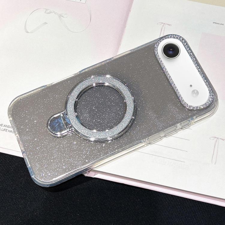 For iPhone Air Gradient Glitter Diamonds MagSafe Phone Case