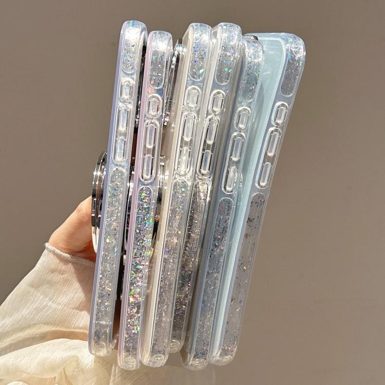 For iPhone 14 Pro Max Gradient Glitter Diamonds MagSafe Phone Case