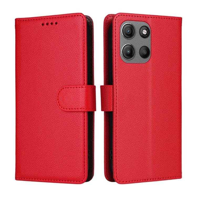 For Motorola Moto G15 / G15 Power Litchi Texture RFID Blocking 3-Card Wallet Leather Phone Case