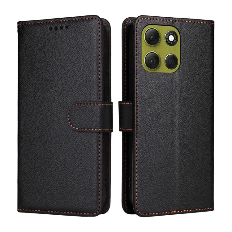 For Motorola Moto G86 5G / G86 Power Litchi Texture RFID Blocking 3-Card Wallet Leather Phone Case