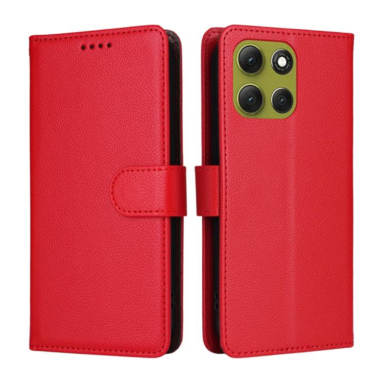 For Motorola Moto G86 5G / G86 Power Litchi Texture RFID Blocking 3-Card Wallet Leather Phone Case