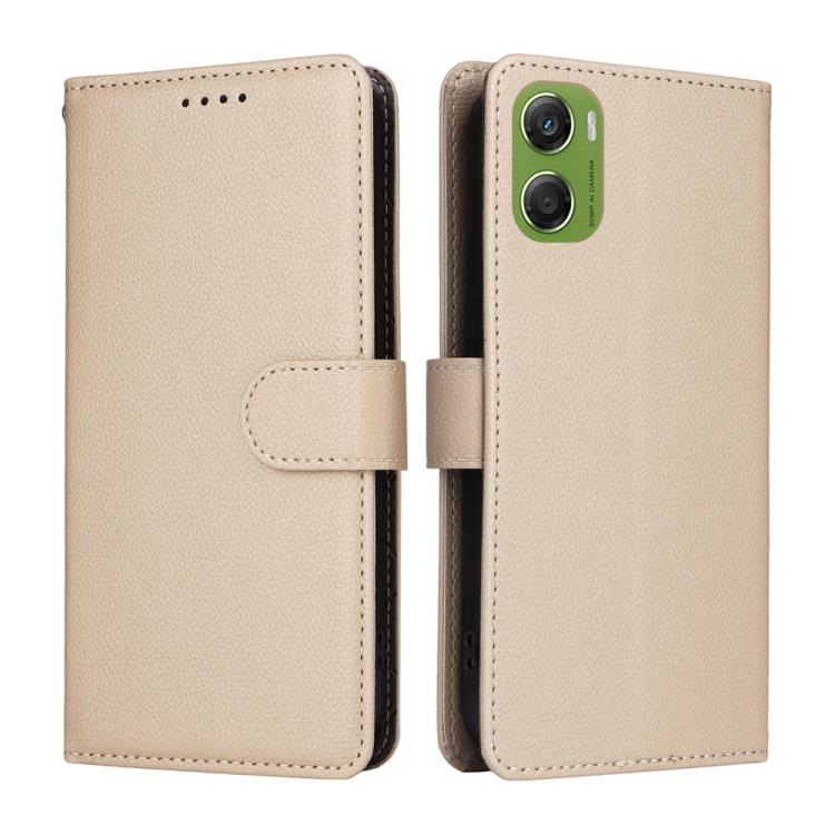 For Motorola Moto G06 4G Litchi Texture RFID Blocking 3-Card Wallet Leather Phone Case