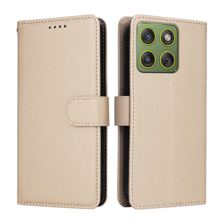 For Motorola Edge 70 5G / Moto X70 Air 5G Litchi Texture RFID Blocking 3-Card Wallet Leather Phone Case