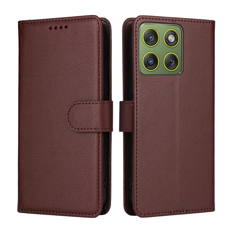 For Motorola Edge 70 5G / Moto X70 Air 5G Litchi Texture RFID Blocking 3-Card Wallet Leather Phone Case