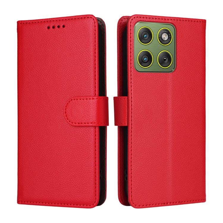 For Motorola Edge 70 5G / Moto X70 Air 5G Litchi Texture RFID Blocking 3-Card Wallet Leather Phone Case