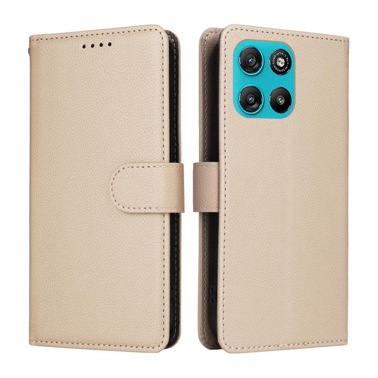 For Motorola Moto G67 Power 5G / G57 Power 5G Litchi Texture RFID Blocking 3-Card Wallet Leather Phone Case