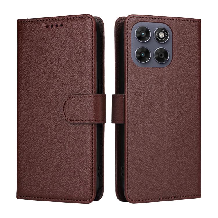 For Motorola Moto G67 5G / Moto G77 5G Litchi Texture RFID Blocking 3-Card Wallet Leather Phone Case
