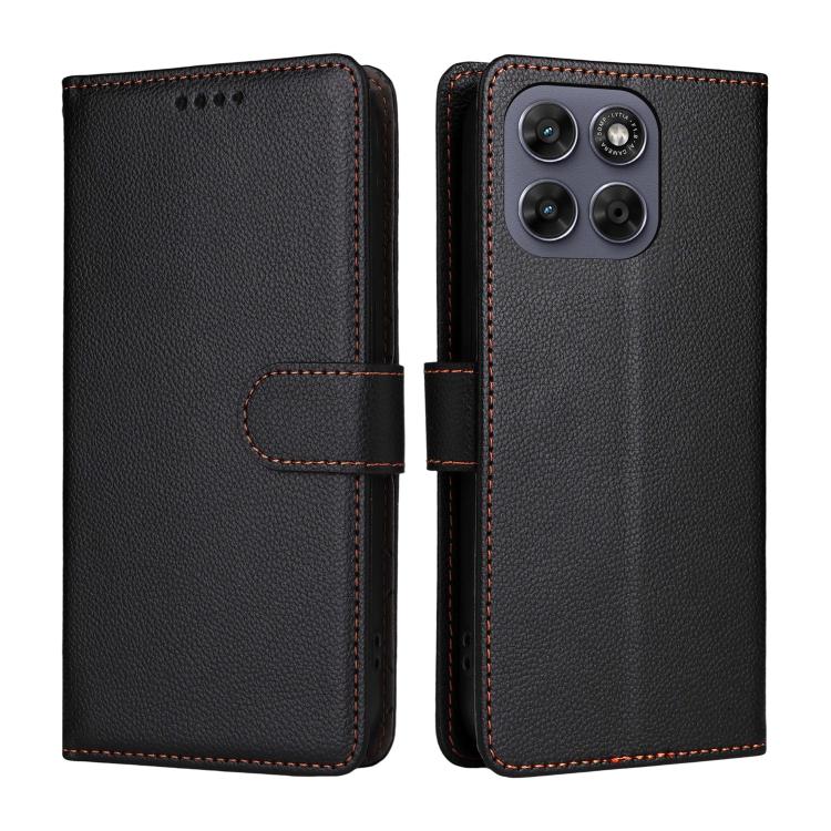 For Motorola Moto G67 5G / Moto G77 5G Litchi Texture RFID Blocking 3-Card Wallet Leather Phone Case