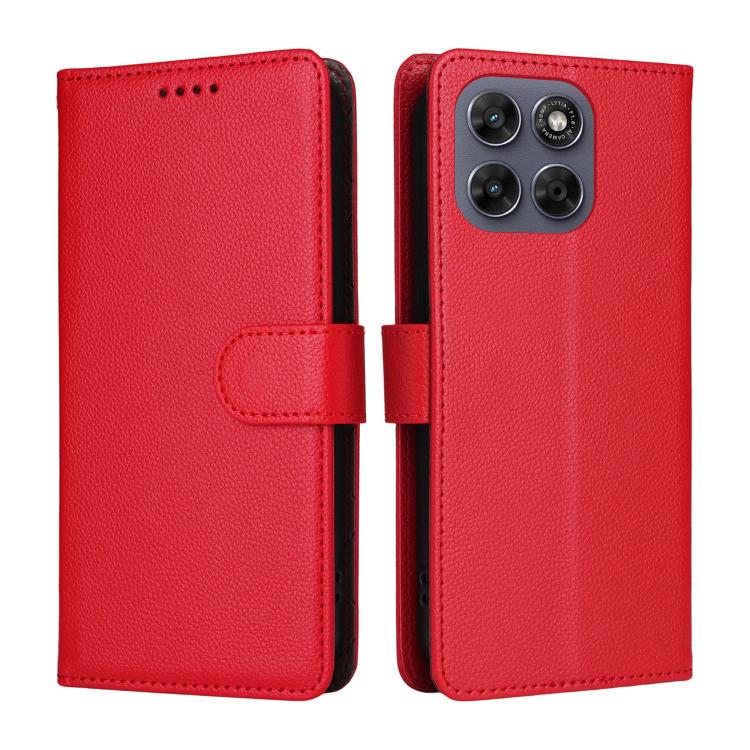 For Motorola Moto G67 5G / Moto G77 5G Litchi Texture RFID Blocking 3-Card Wallet Leather Phone Case
