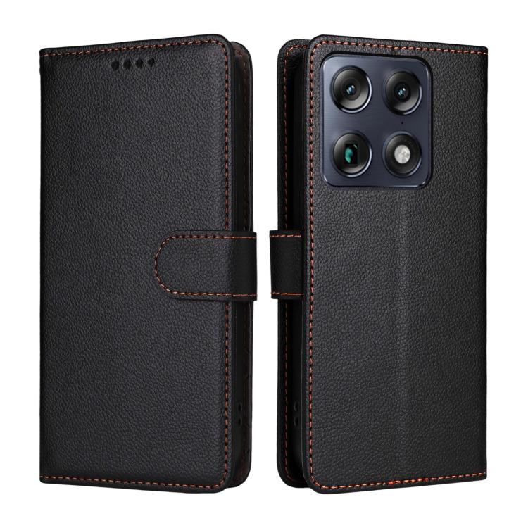 For Motorola Signature / Moto X70 Air Pro 5G Litchi Texture RFID Blocking 3-Card Wallet Leather Phone Case