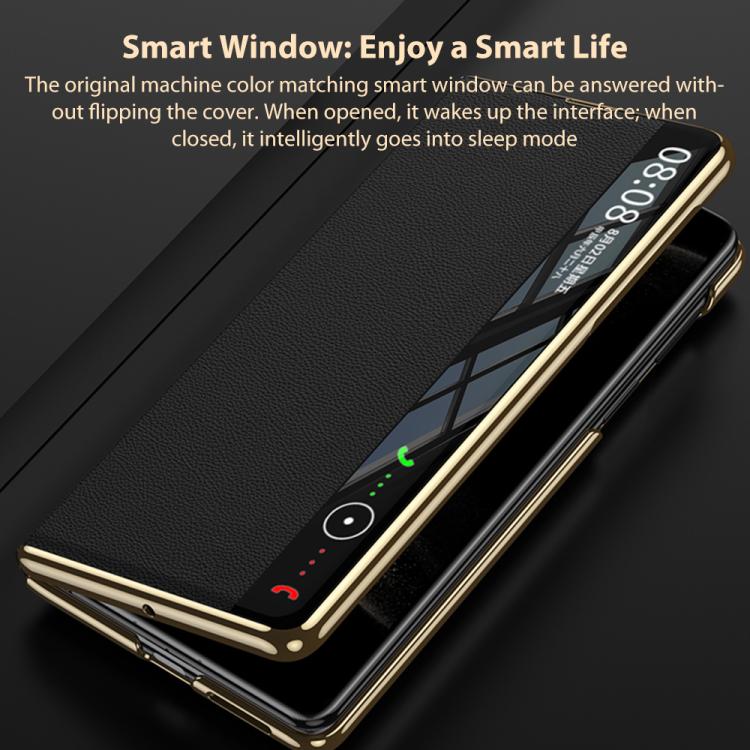 For Huawei Mate X6 GKK Magnetic Full Cover Flip Phone Case with Slotted Rotating Bracket