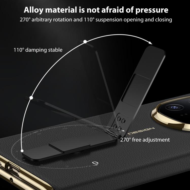 For Huawei Mate X6 GKK Magnetic Full Cover Flip Phone Case with Slotted Rotating Bracket