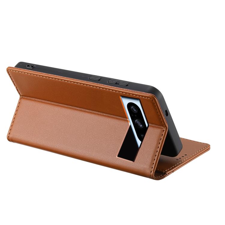 For Google Pixel 8a N.BEKUS P3 RFID Stitching Magnetic Flip Leather Phone Case