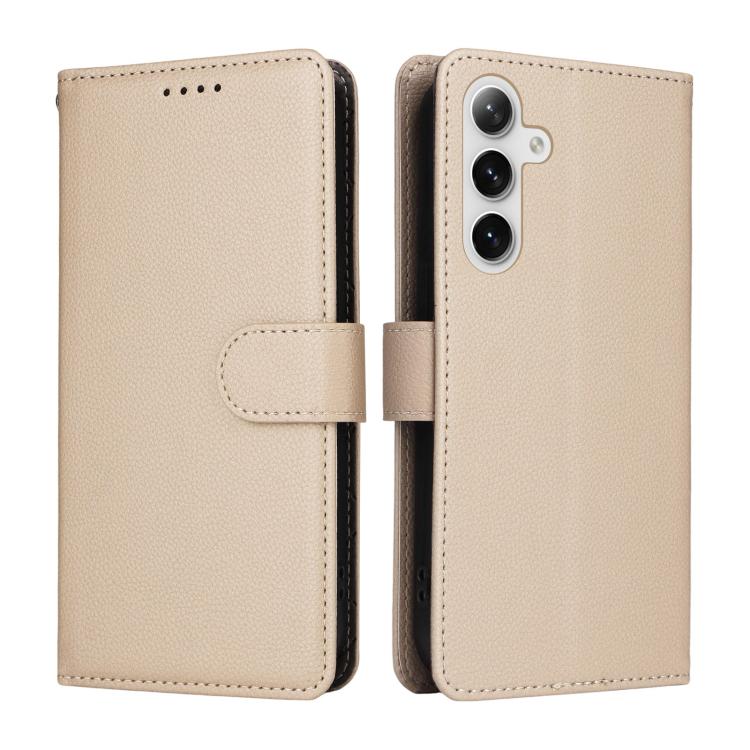 For Samsung Galaxy S25 / S24 5G Litchi Texture RFID Blocking 3-Card Wallet Leather Phone Case