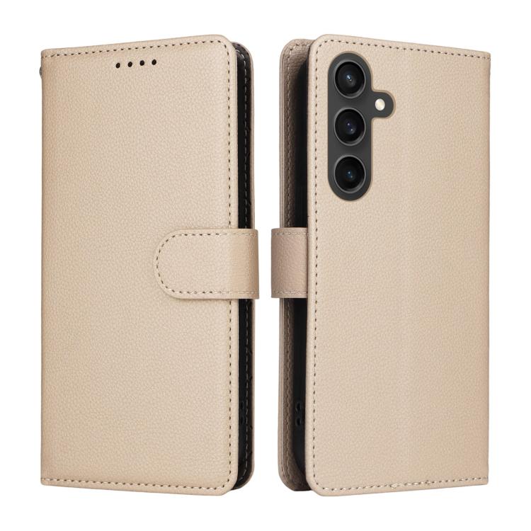 For Samsung Galaxy S23 FE 5G Litchi Texture RFID Blocking 3-Card Wallet Leather Phone Case