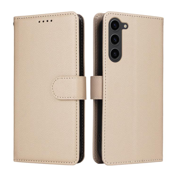 For Samsung Galaxy S23+ 5G Litchi Texture RFID Blocking 3-Card Wallet Leather Phone Case