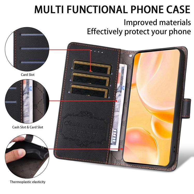 For Samsung Galaxy S20 FE Litchi Texture RFID Blocking 3-Card Wallet Leather Phone Case