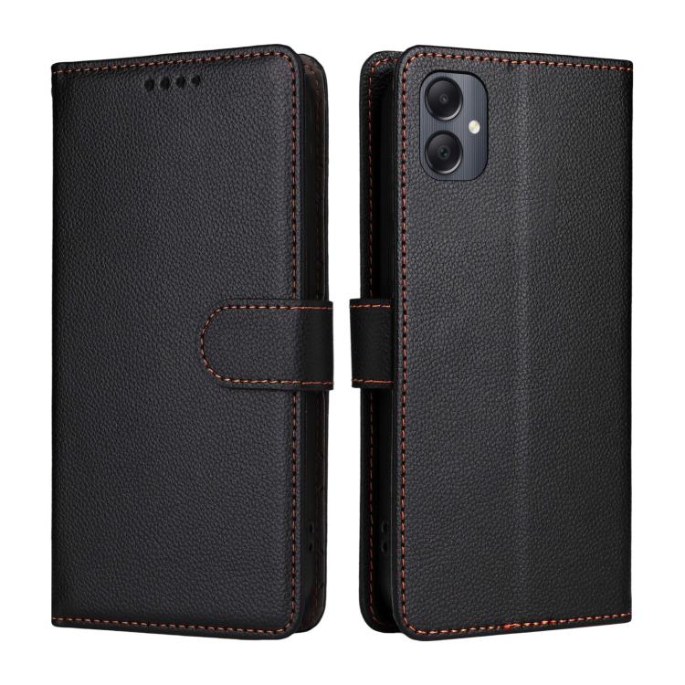 For Samsung Galaxy A05 Litchi Texture RFID Blocking 3-Card Wallet Leather Phone Case