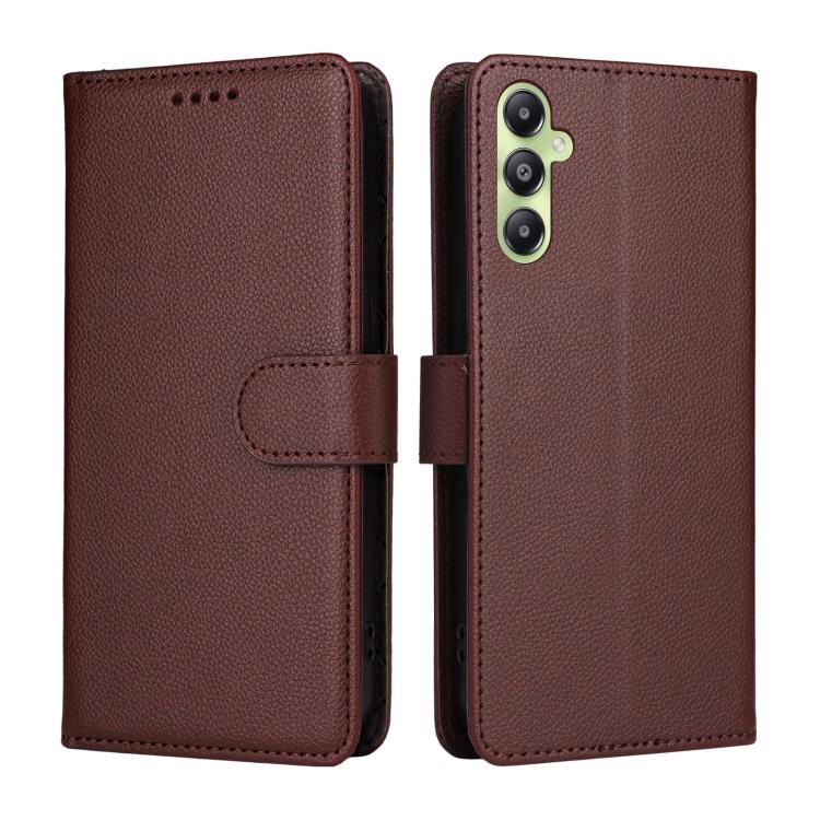For Samsung Galaxy A05s Litchi Texture RFID Blocking 3-Card Wallet Leather Phone Case