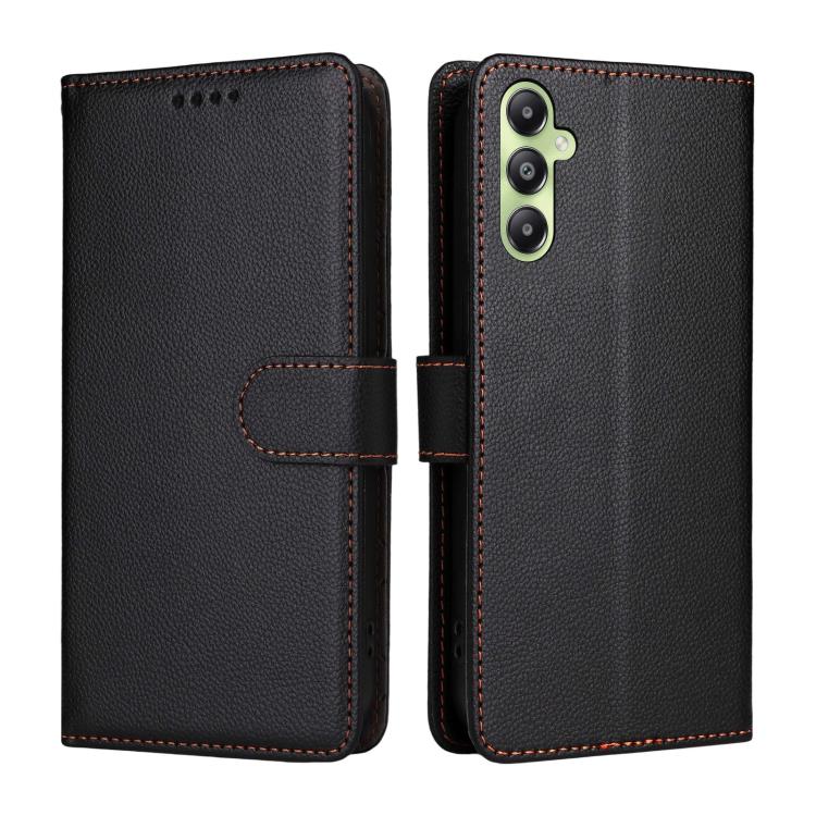 For Samsung Galaxy A05s Litchi Texture RFID Blocking 3-Card Wallet Leather Phone Case
