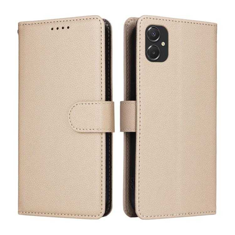 For Samsung Galaxy A06 4G / 5G Litchi Texture RFID Blocking 3-Card Wallet Leather Phone Case