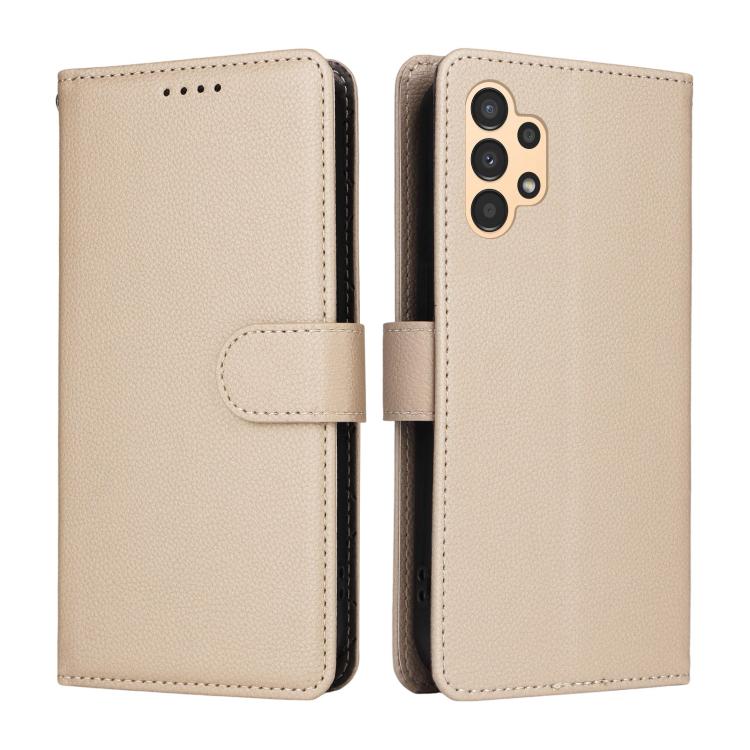 For Samsung Galaxy A13 4G / 5G Litchi Texture RFID Blocking 3-Card Wallet Leather Phone Case