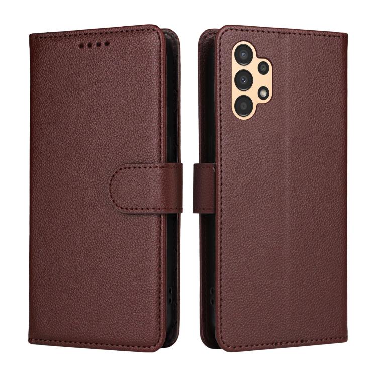 For Samsung Galaxy A13 4G / 5G Litchi Texture RFID Blocking 3-Card Wallet Leather Phone Case