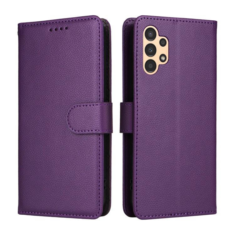 For Samsung Galaxy A13 4G / 5G Litchi Texture RFID Blocking 3-Card Wallet Leather Phone Case
