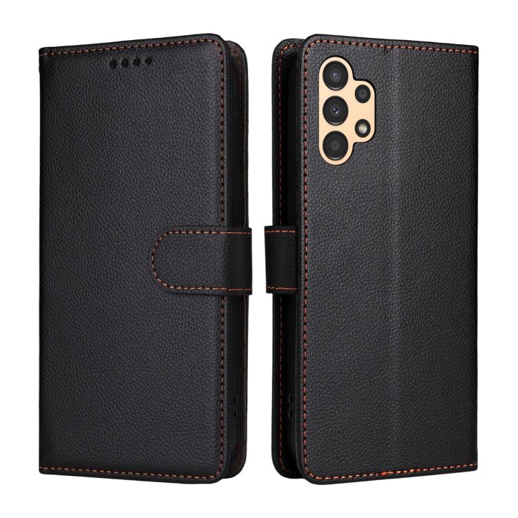 For Samsung Galaxy A13 4G / 5G Litchi Texture RFID Blocking 3-Card Wallet Leather Phone Case
