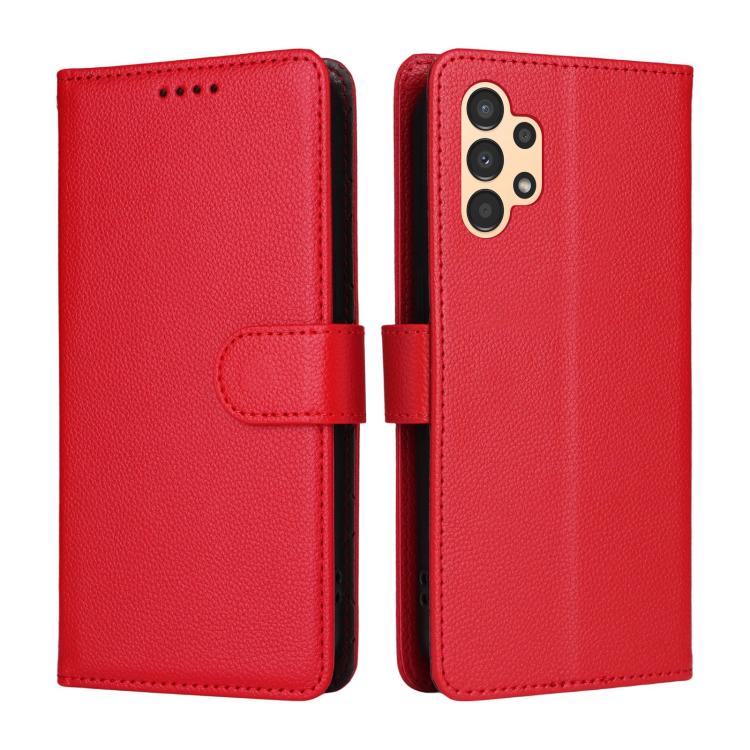 For Samsung Galaxy A13 4G / 5G Litchi Texture RFID Blocking 3-Card Wallet Leather Phone Case