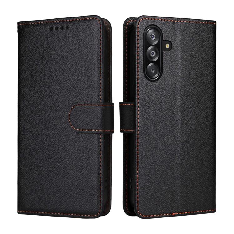 For Samsung Galaxy A16 4G / 5G / A26 Litchi Texture RFID Blocking 3-Card Wallet Leather Phone Case
