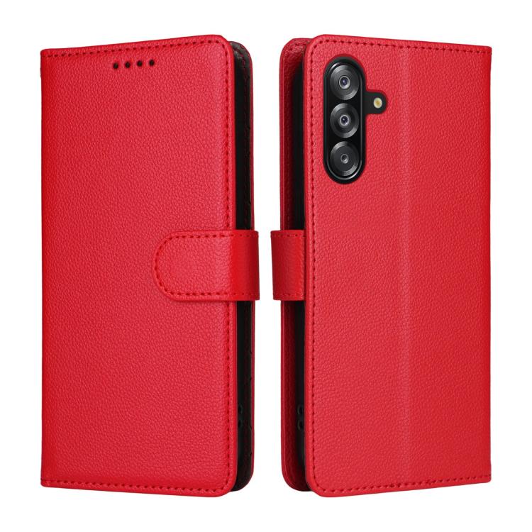 For Samsung Galaxy A16 4G / 5G / A26 Litchi Texture RFID Blocking 3-Card Wallet Leather Phone Case