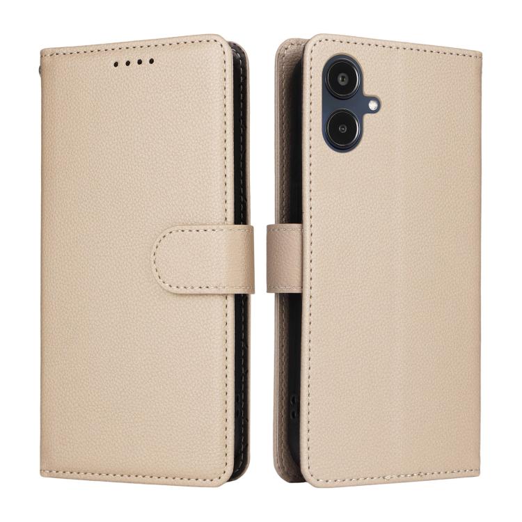 For Samsung Galaxy A25e Litchi Texture RFID Blocking 3-Card Wallet Leather Phone Case