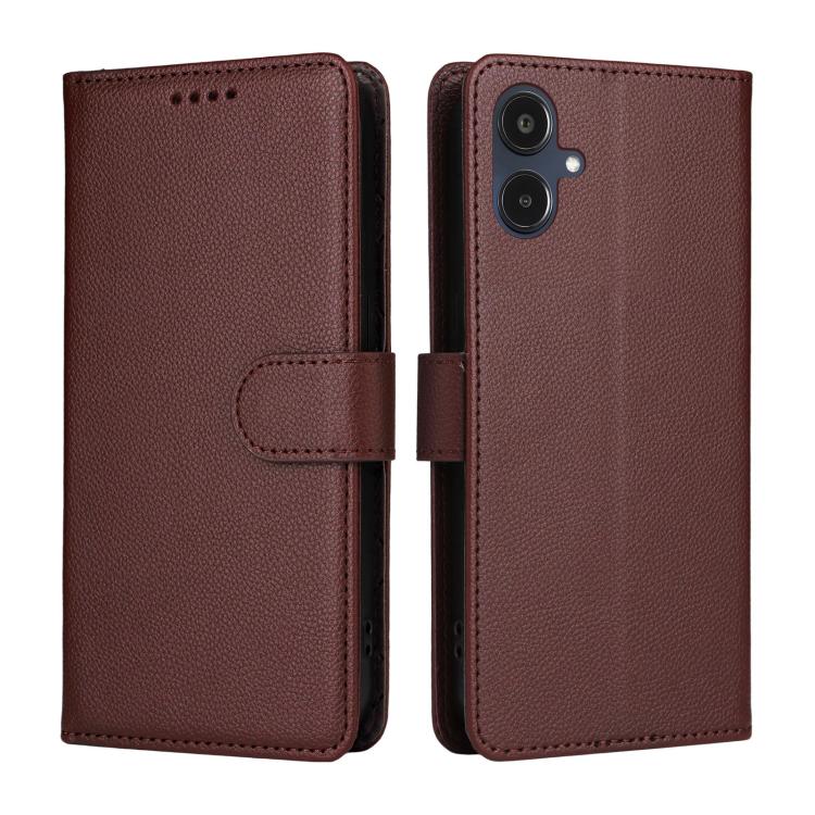 For Samsung Galaxy A25e Litchi Texture RFID Blocking 3-Card Wallet Leather Phone Case