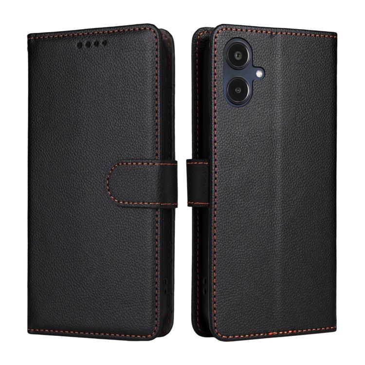 For Samsung Galaxy A25e Litchi Texture RFID Blocking 3-Card Wallet Leather Phone Case
