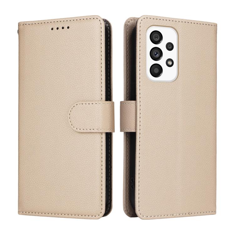 For Samsung Galaxy A53 5G Litchi Texture RFID Blocking 3-Card Wallet Leather Phone Case