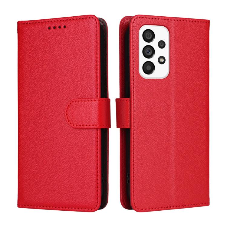 For Samsung Galaxy A53 5G Litchi Texture RFID Blocking 3-Card Wallet Leather Phone Case