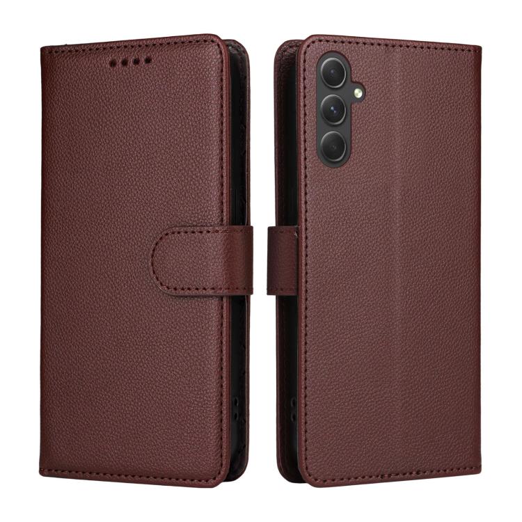 For Samsung Galaxy A54 5G Litchi Texture RFID Blocking 3-Card Wallet Leather Phone Case