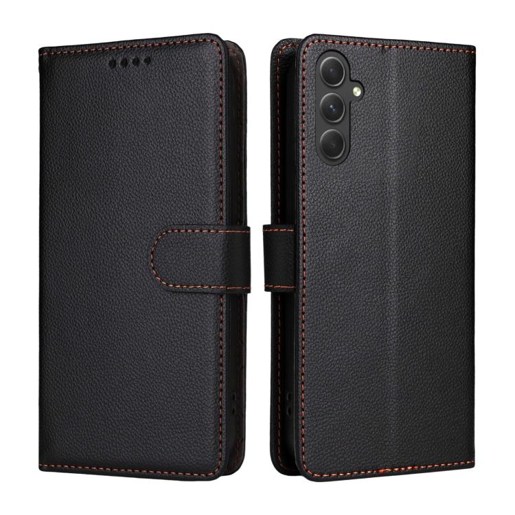 For Samsung Galaxy A54 5G Litchi Texture RFID Blocking 3-Card Wallet Leather Phone Case